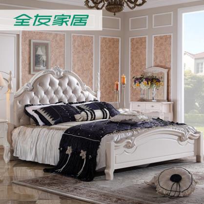 全友家居时尚大气法式床双人床1.8m床大床软靠床121502新品法式